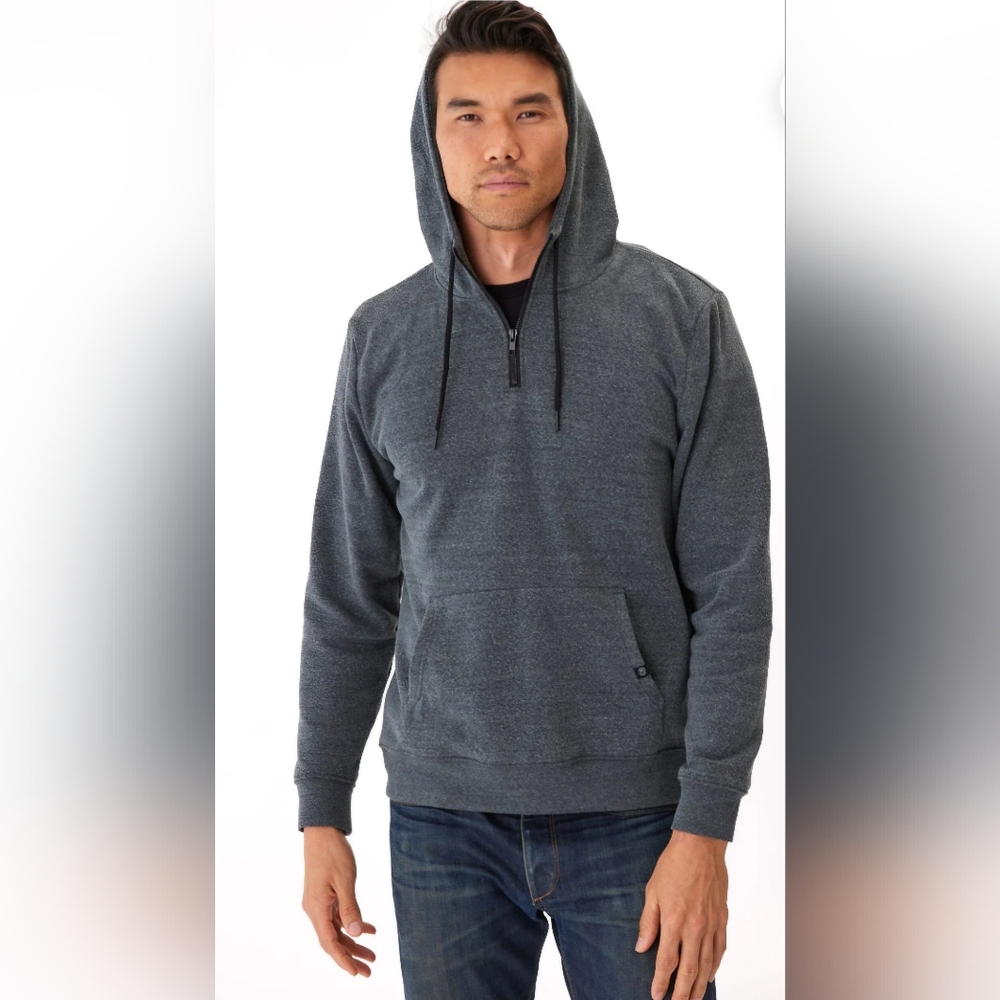 Threads 4 Thought TRIBLEND BRETON HALF ZIP HOODIE NEW size medium